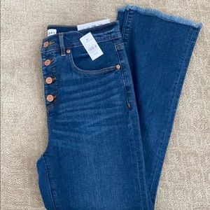 LOFT High Rise Button Jeans NWT